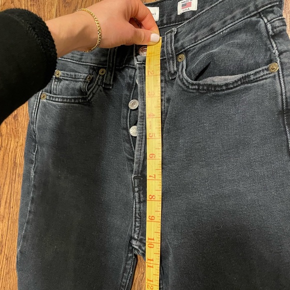 RE/DONE Originals High Rise Ankle Crop with Stretch Jeans - Picture 8 of 9